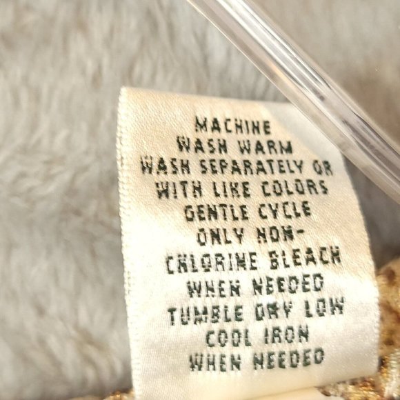 Laura Ashley Womens Blouse Top Shirt Brown Pullover V Neck Printed 3/4 Sleeve PM - Picture 7 of 10